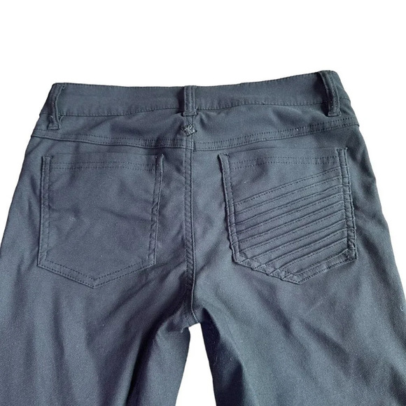 Prana Breanna Skinny Fit Moto Pants Dark Grey Stretch Size 2 Women's - Picture 9 of 11